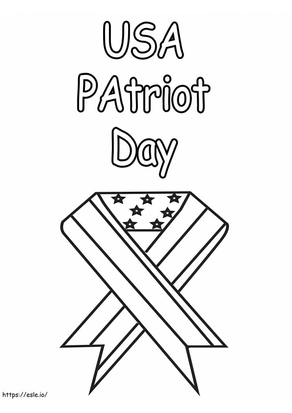 Patriot Day Ribbon coloring page
