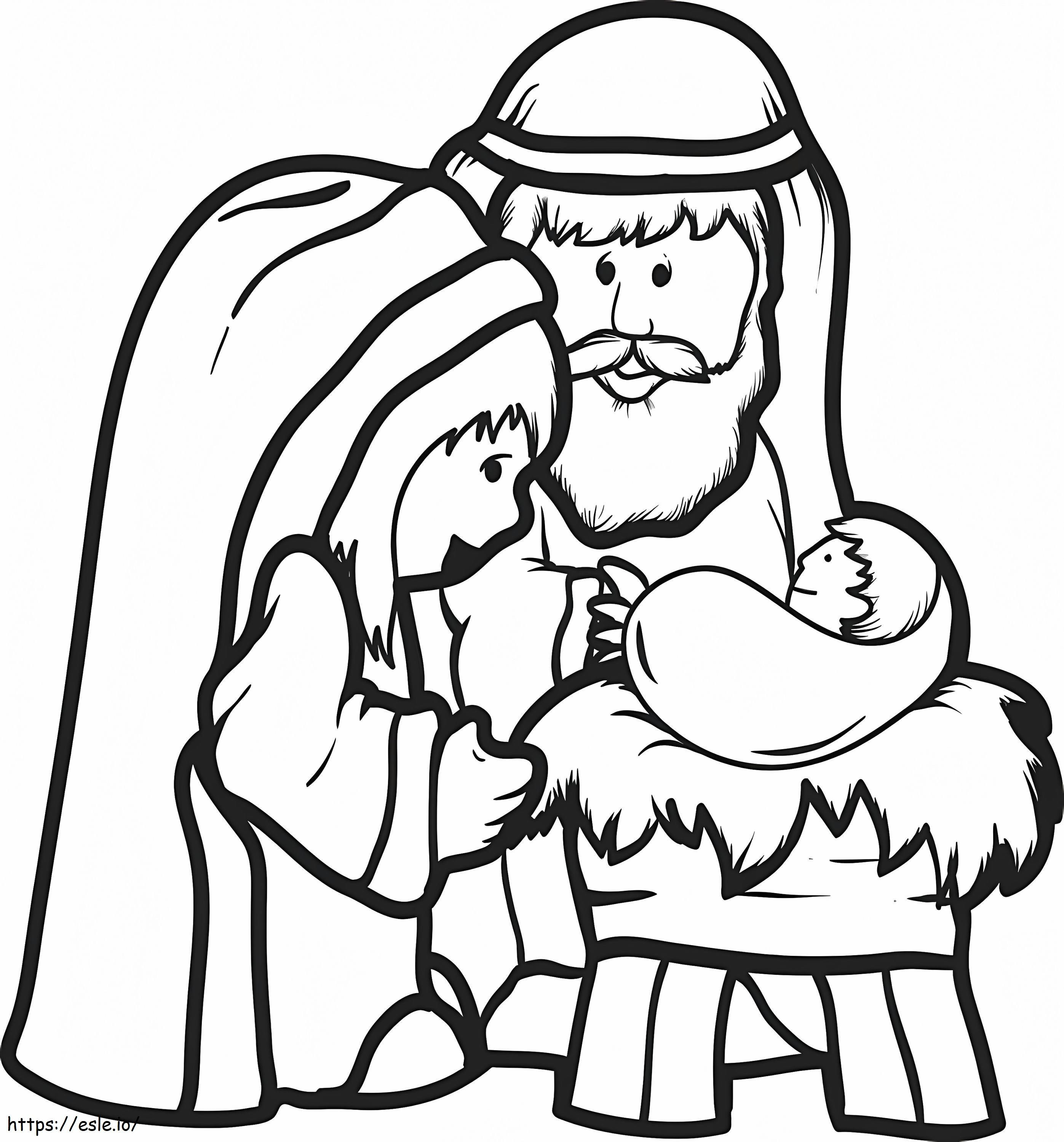 Baby Jesus Born coloring page