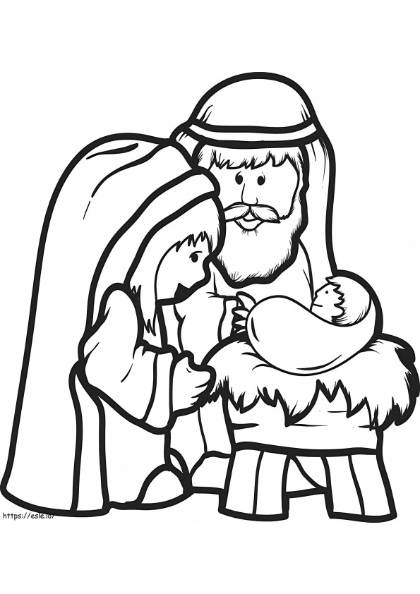 Baby Jesus Born coloring page