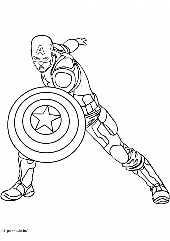 Coloriage Captain America est fort à imprimer dessin