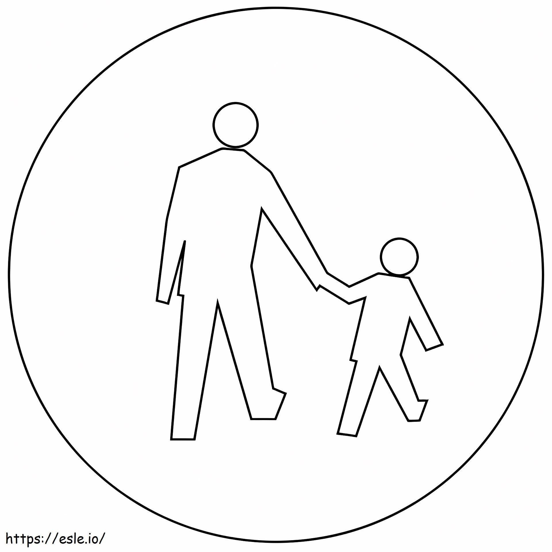 Pedestrians Only coloring page