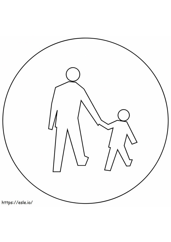 Pedestrians Only coloring page