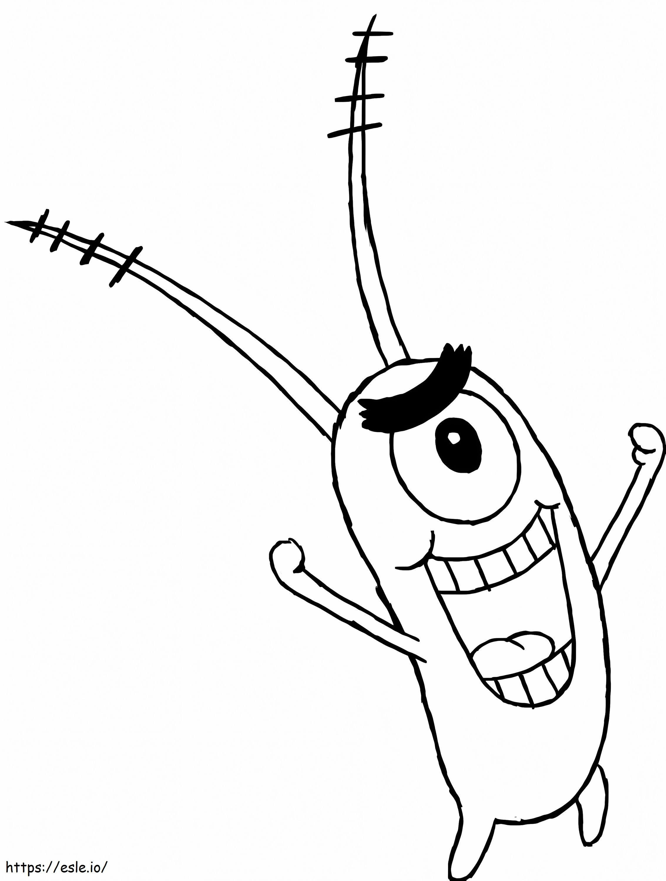 Plankton Is Smiling coloring page