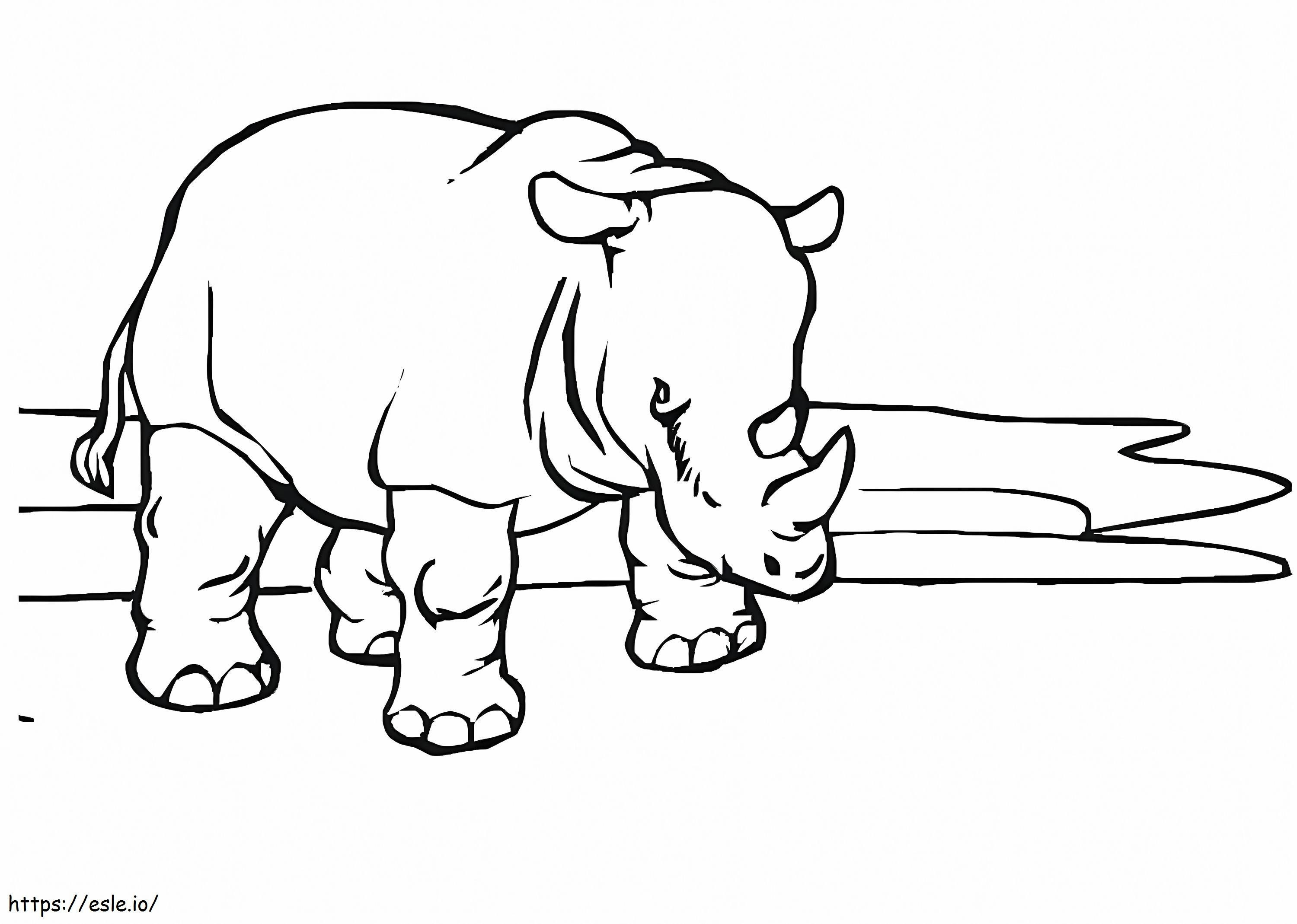 Rhino Face coloring page
