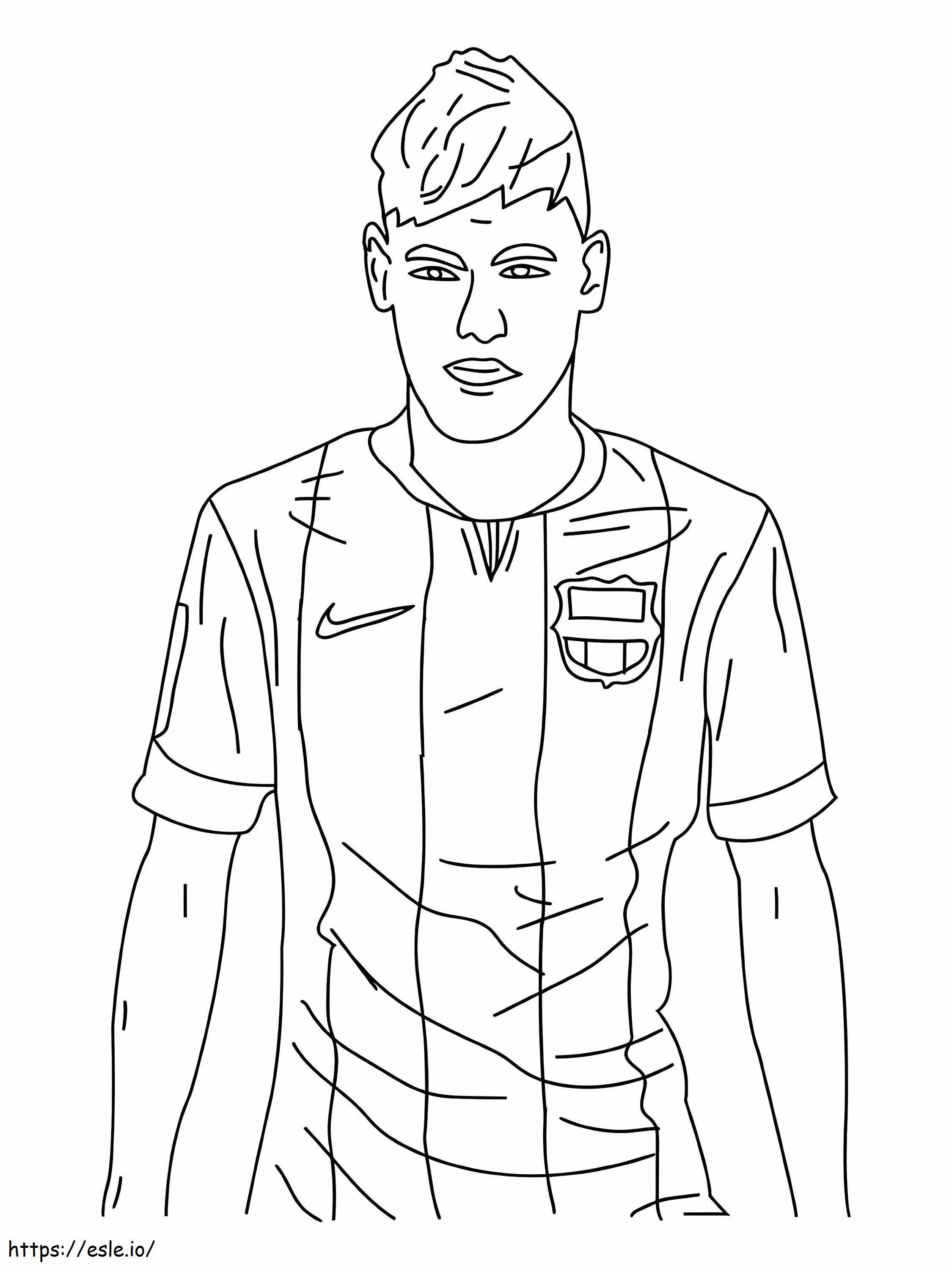 Neymar coloring page
