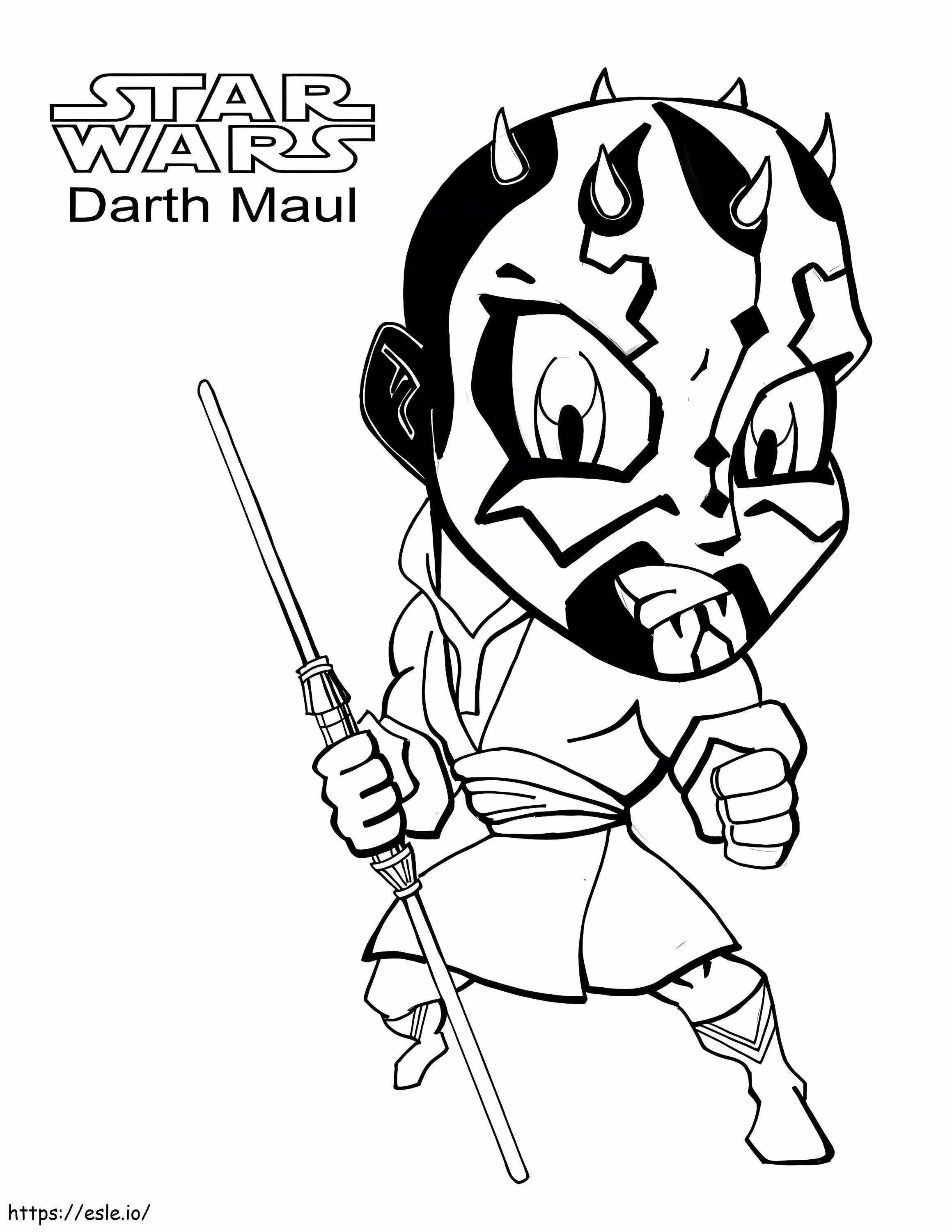 Little Darth Maul coloring page