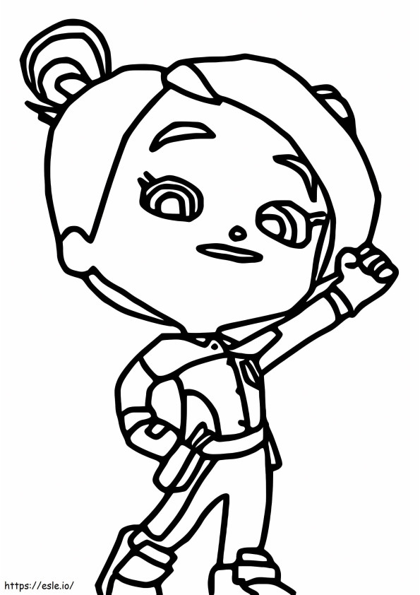 Liza From Mighty Express coloring page