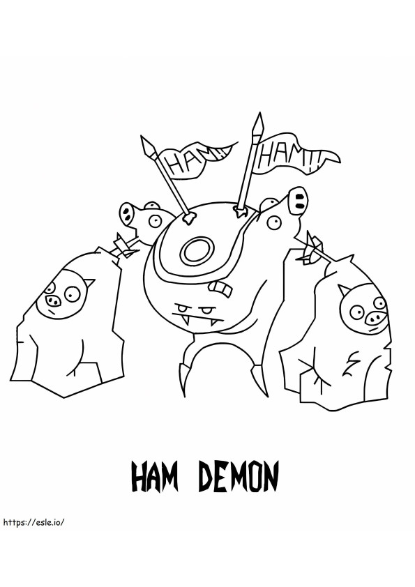 Ham-demon van indringer Zim kleurplaat