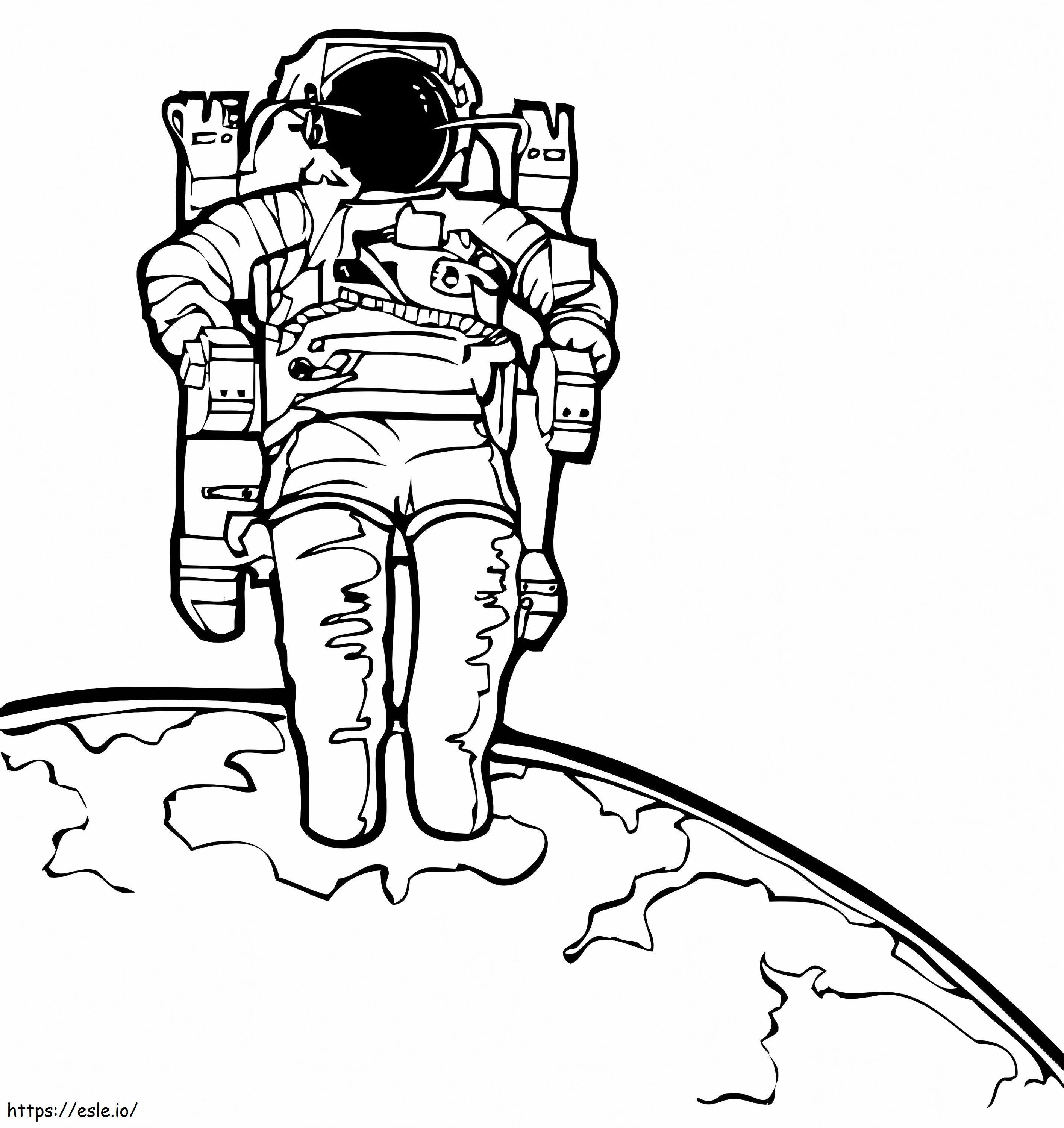 Astronauta imprimible para colorear