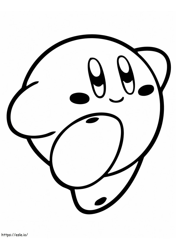 Kawaii Kirby coloring page