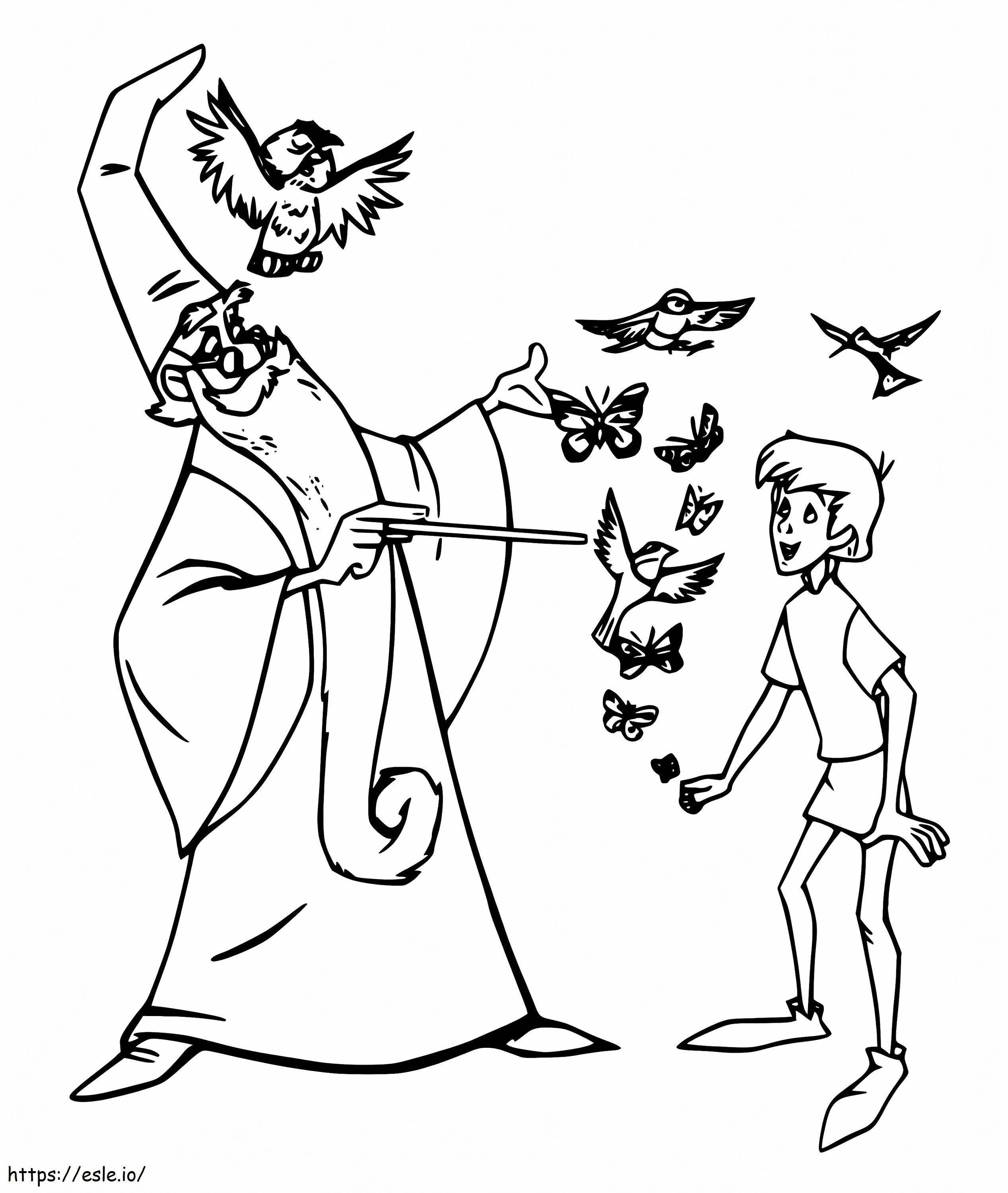 Merlin And Arthur Pendragon coloring page