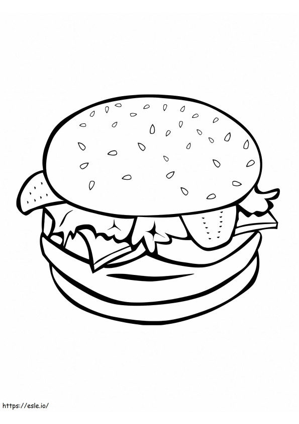 Coloriage Burger régulier à imprimer dessin
