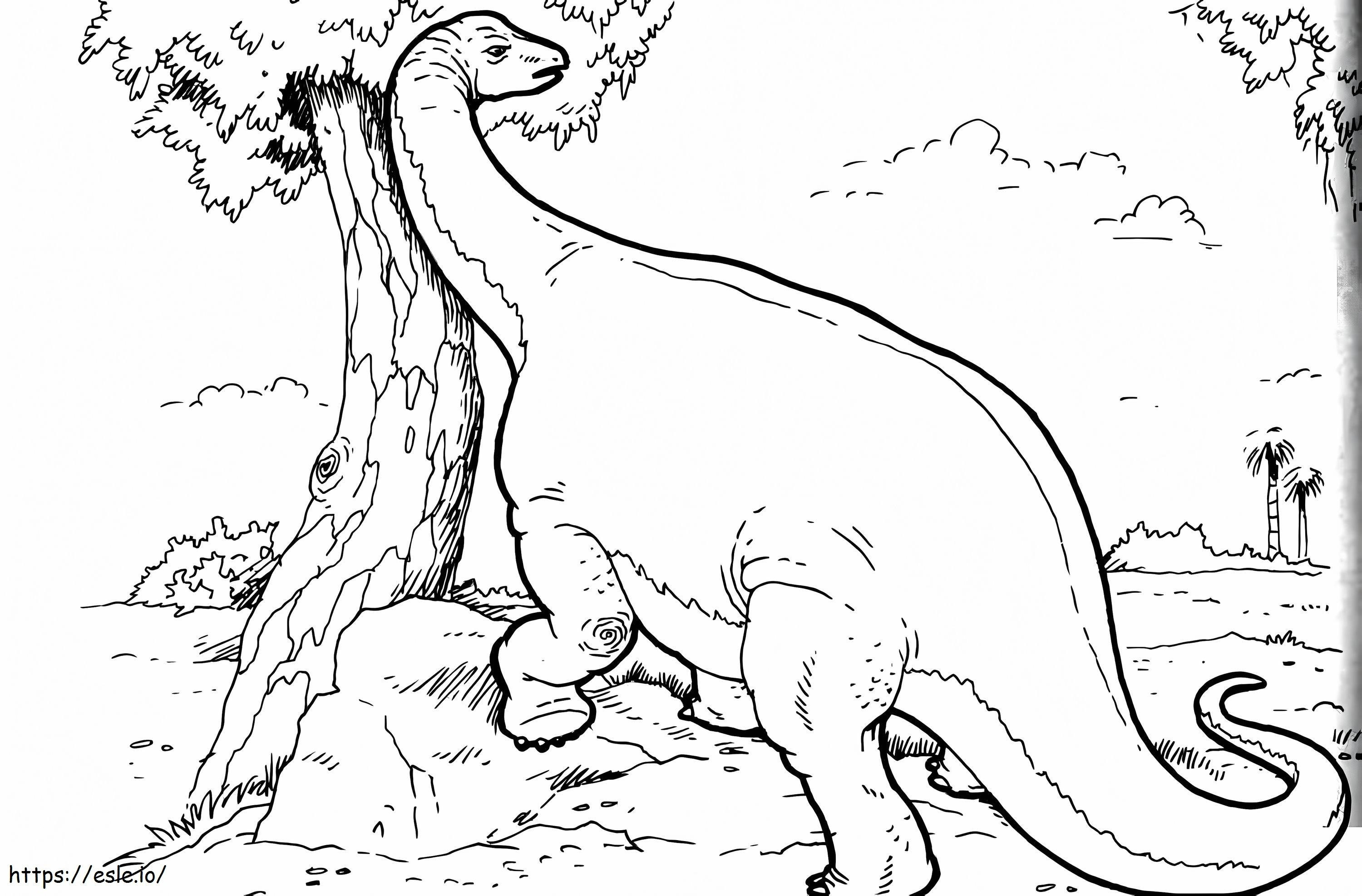 ブラキオサウルス 4 ぬりえ - 塗り絵