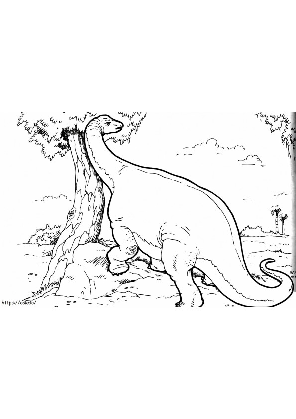 ブラキオサウルス 4 ぬりえ - 塗り絵