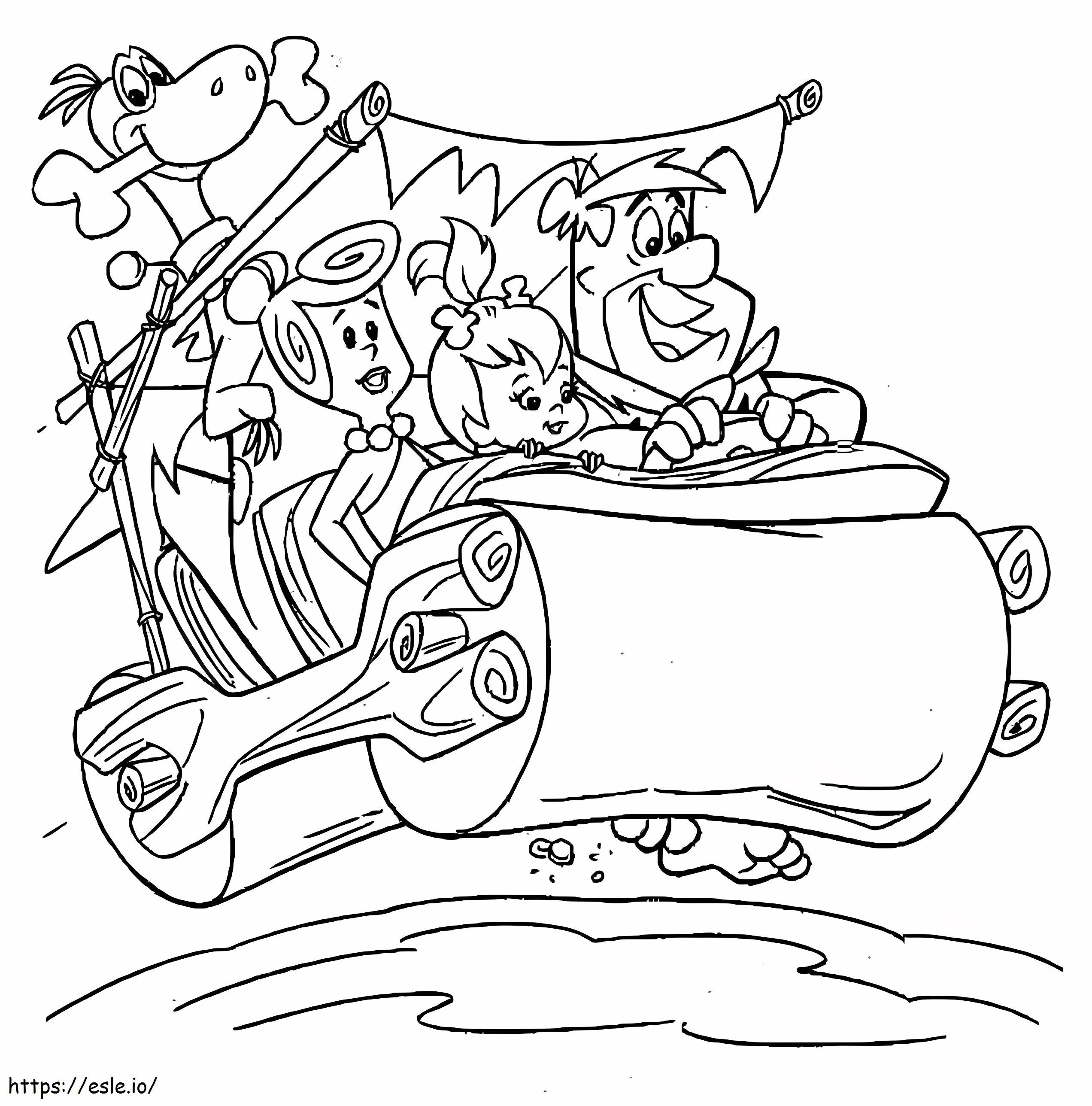 Free The Flintstones coloring page