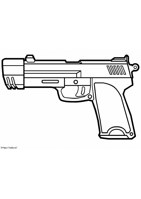 Pistol coloring page