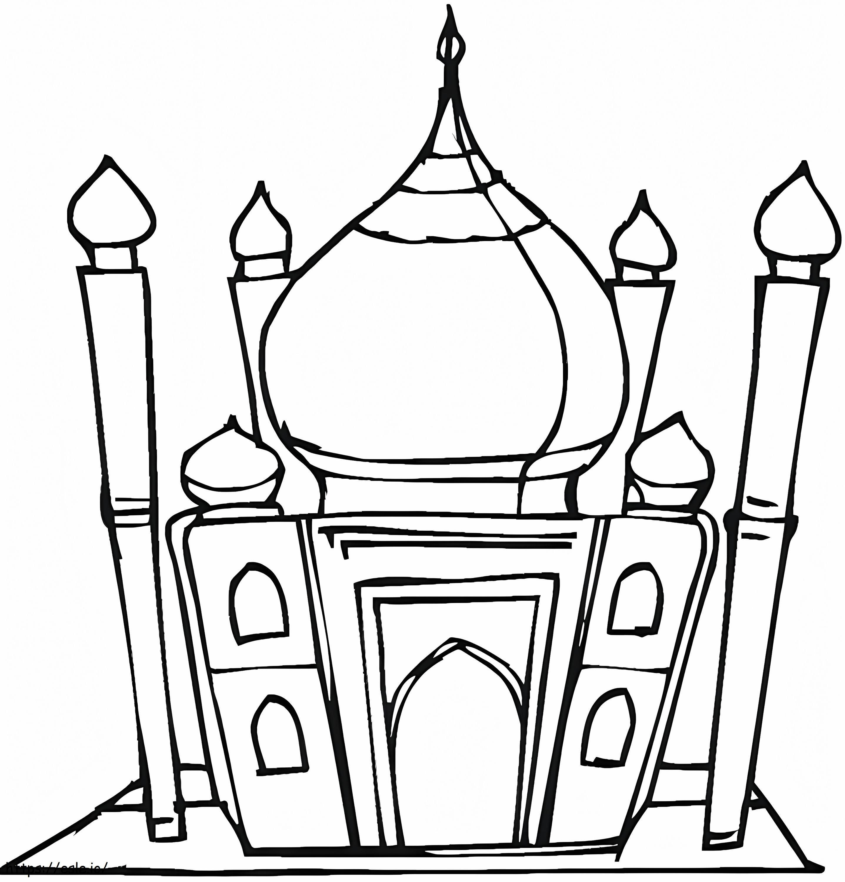 印刷可能なモスク ぬりえ - 塗り絵