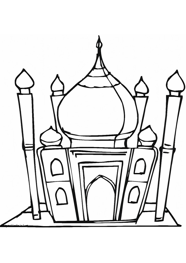 Mesquita para imprimir para colorir