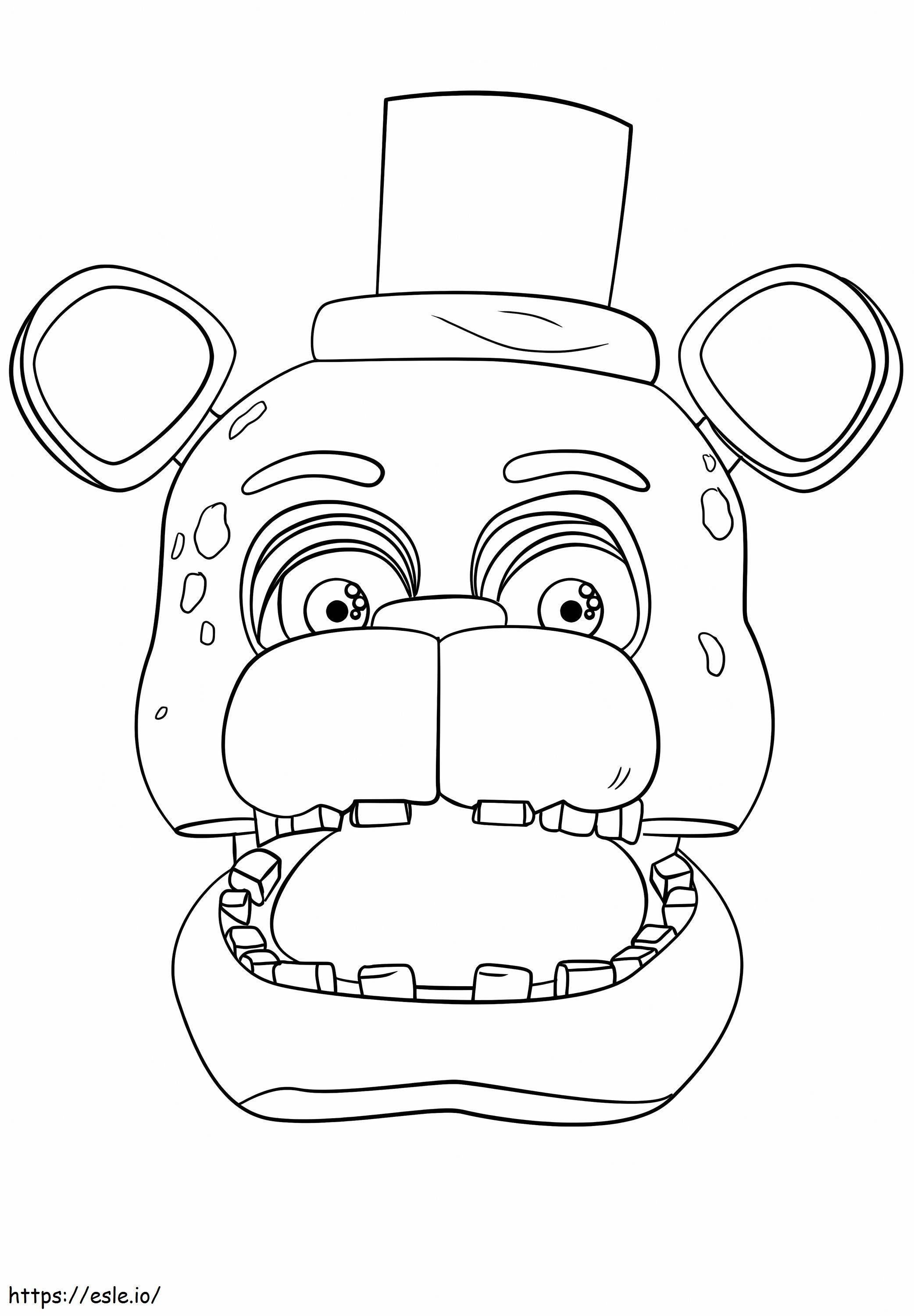 Fnaf Freddy Face coloring page