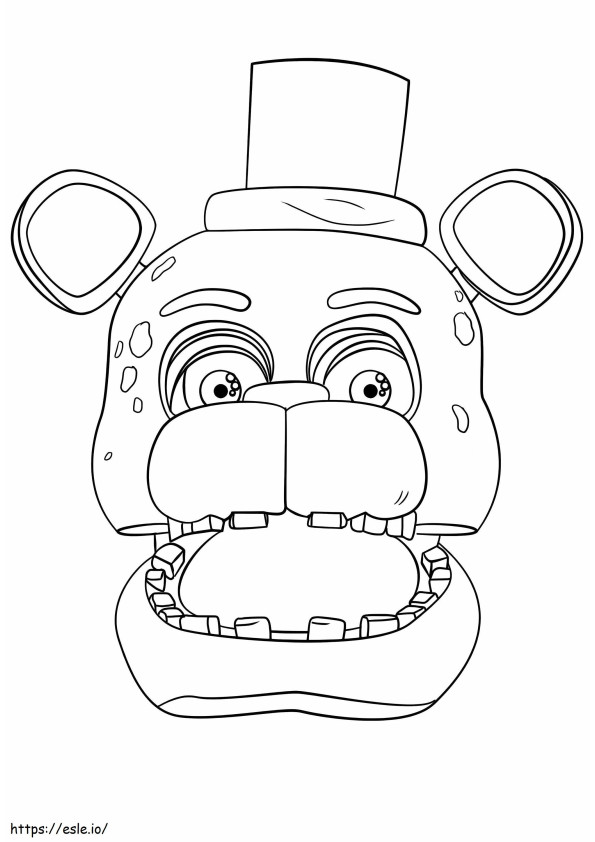 Cara de Freddy para colorir