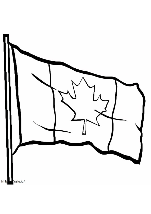 Canadian Flag 2 coloring page
