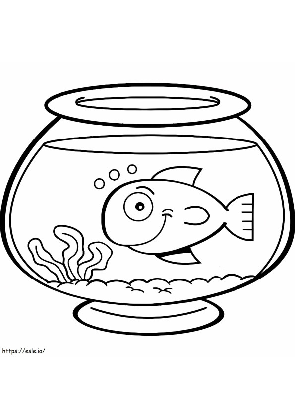 Cartoon-Fischglas ausmalbilder