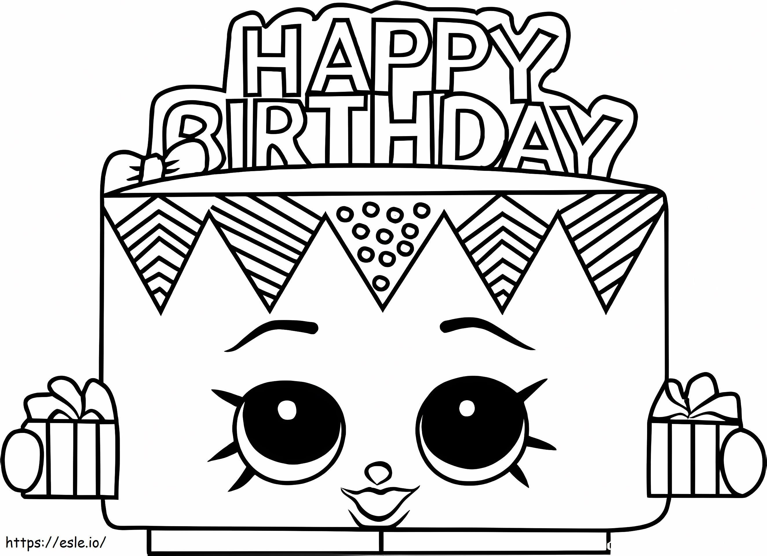 Birthday Betty Shopkins coloring page