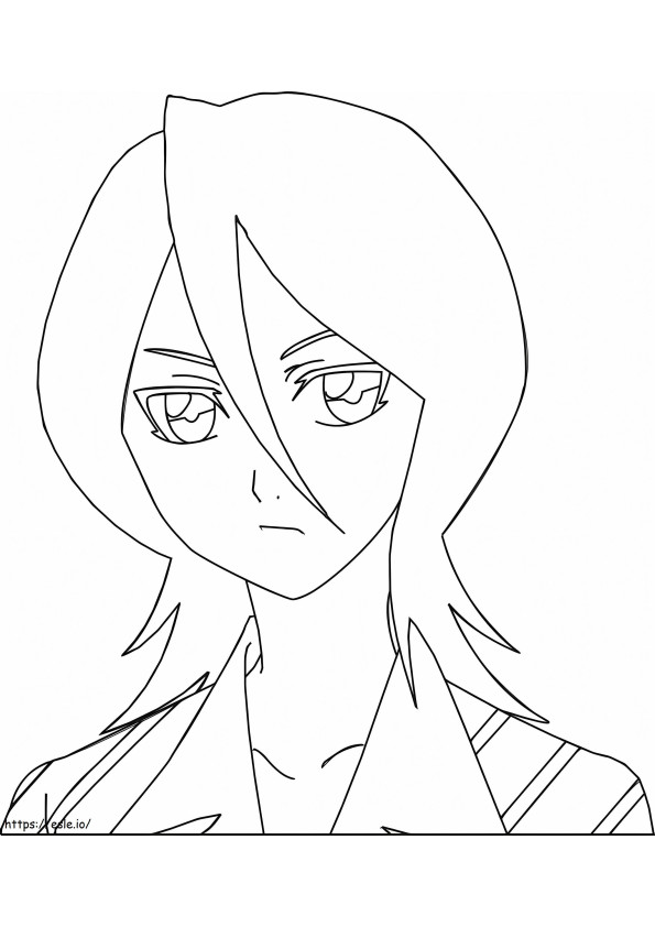 Rukia Kuchiki Face coloring page