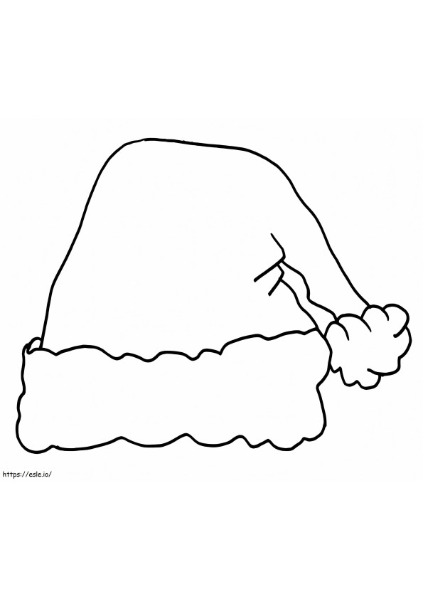 Coloriage Chapeau de père Noël à imprimer dessin