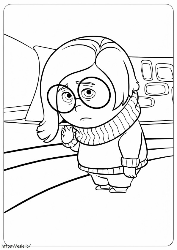 Sadness Inside Out 1 coloring page