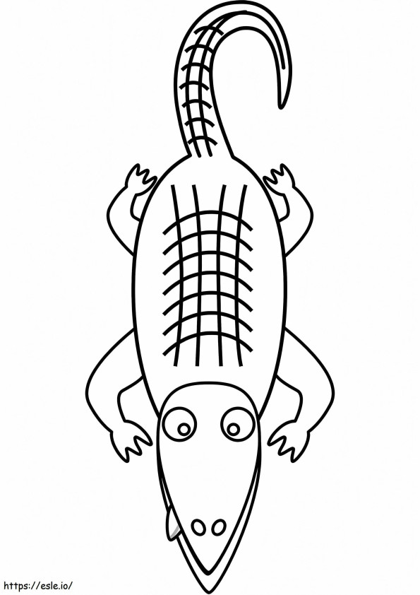 Coloriage Alligator drôle à imprimer dessin