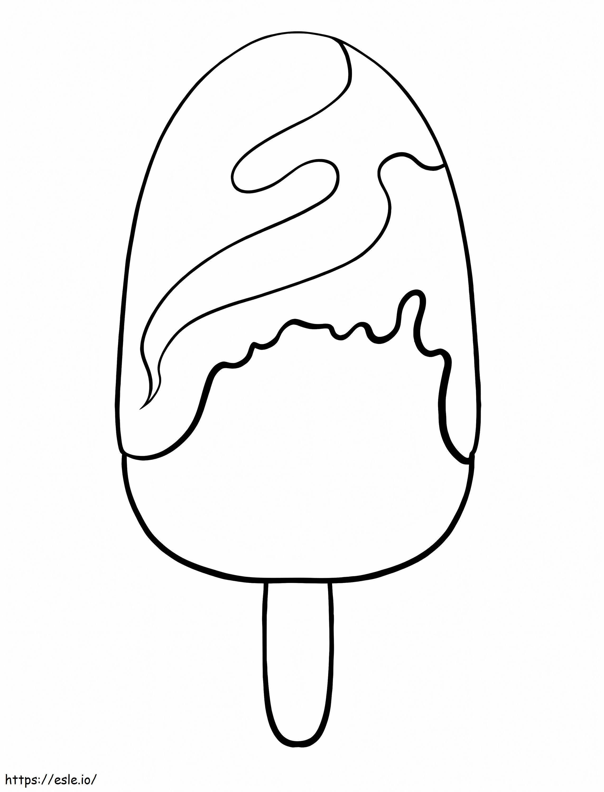 Czekoladowy Popsicle kolorowanka