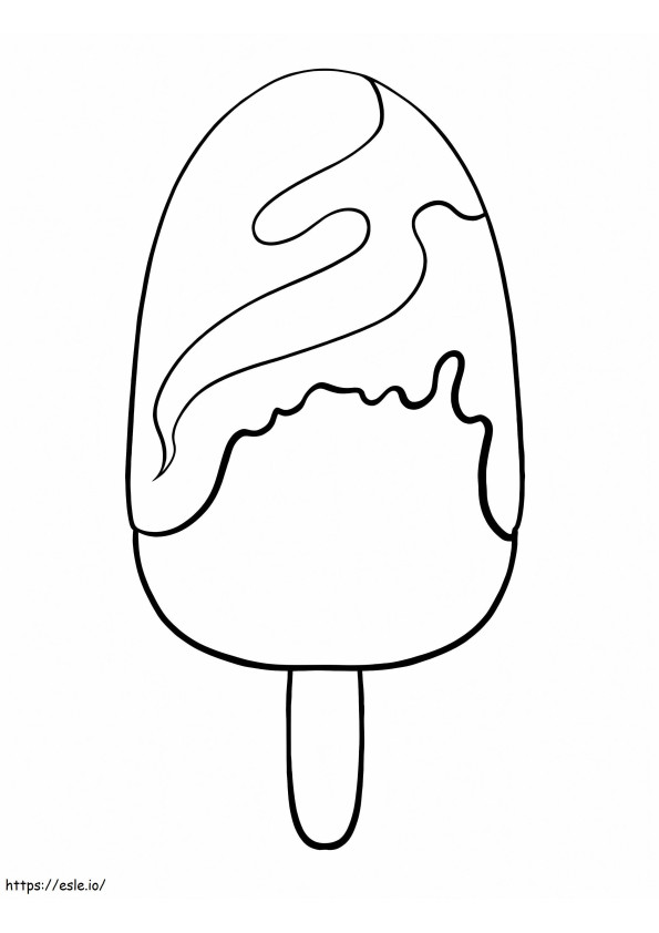 Chocolate Popsicle coloring page