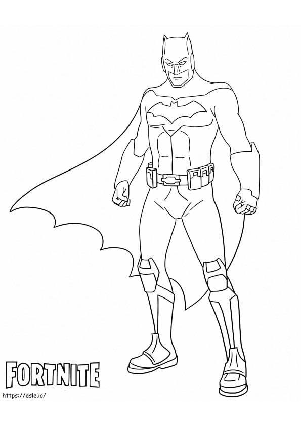 Fortnite Batman coloring page