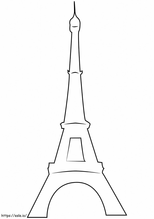 Eiffel Tower 5 coloring page