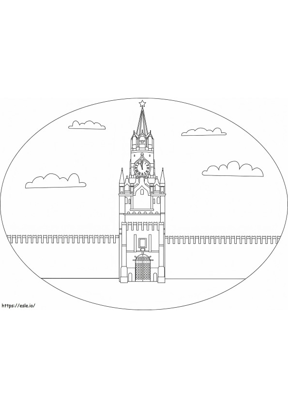 Spasskaya-toren kleurplaat