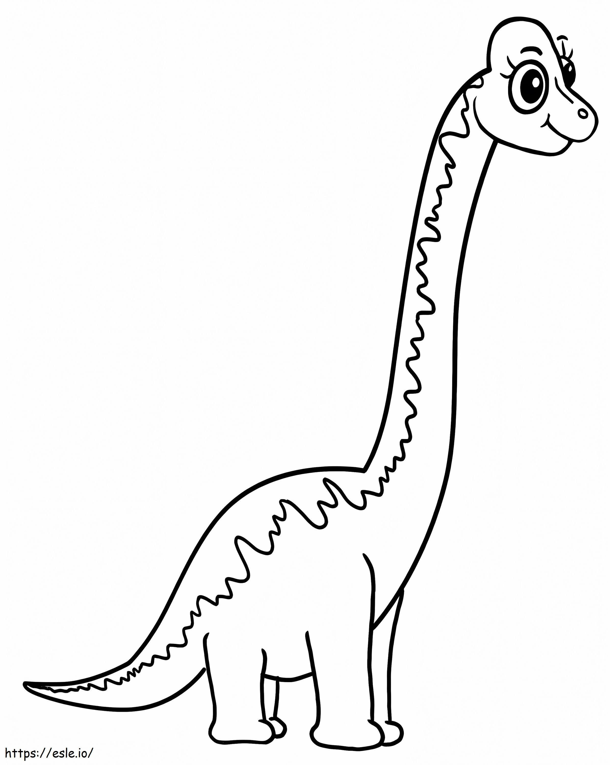Söpö Brachiosaurus värityskuva