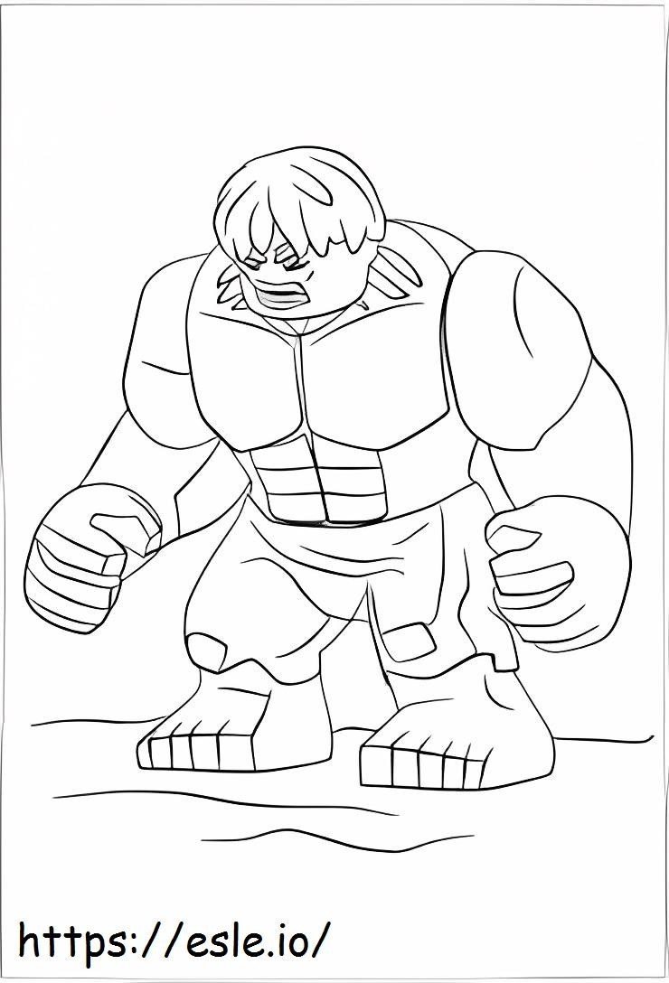 Coloriage Hulk en colère Lego à imprimer dessin
