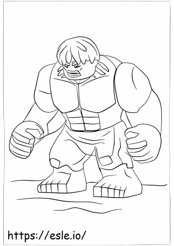 Lego Angry Hulk coloring page