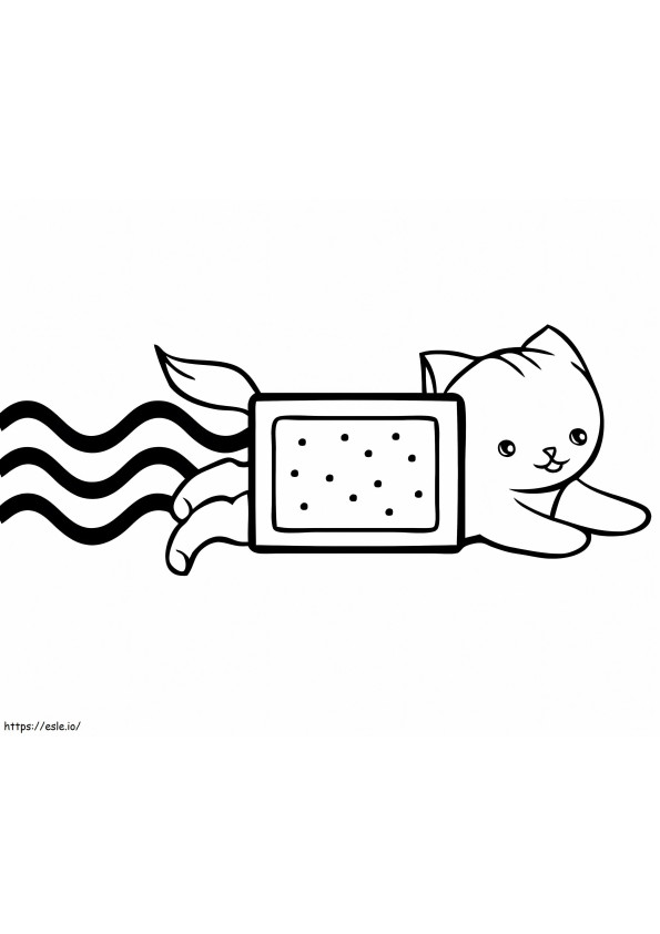 Nyan Cat yang dapat dicetak Gambar Mewarnai