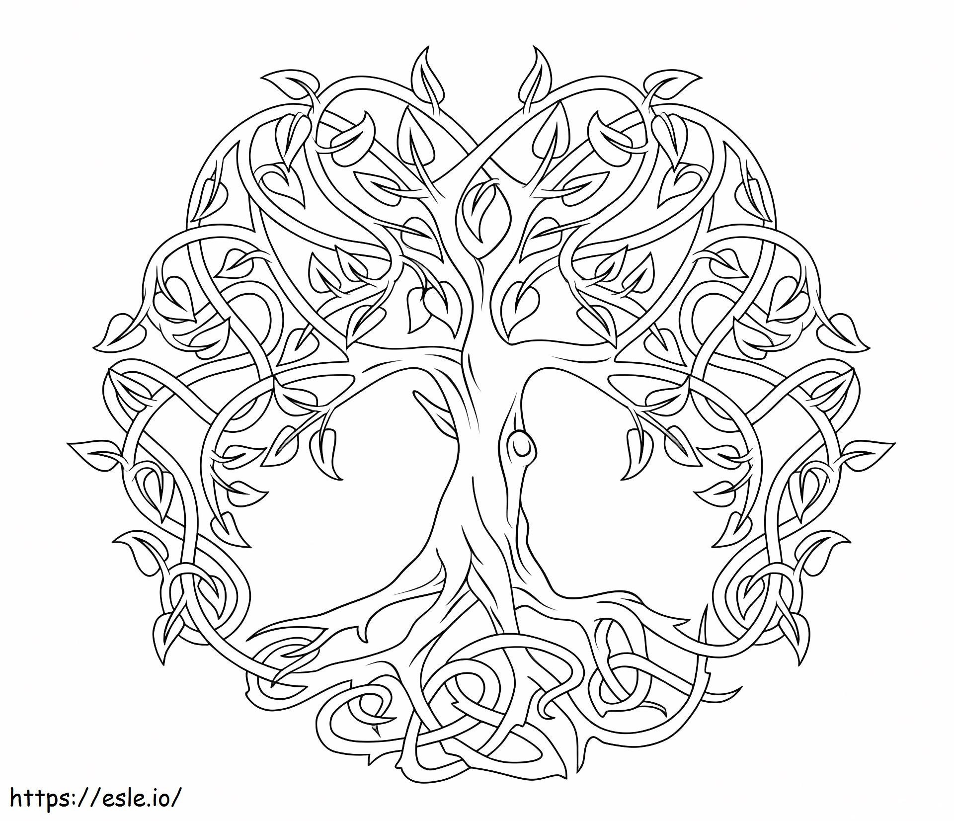 Tattoo-Baum ausmalbilder