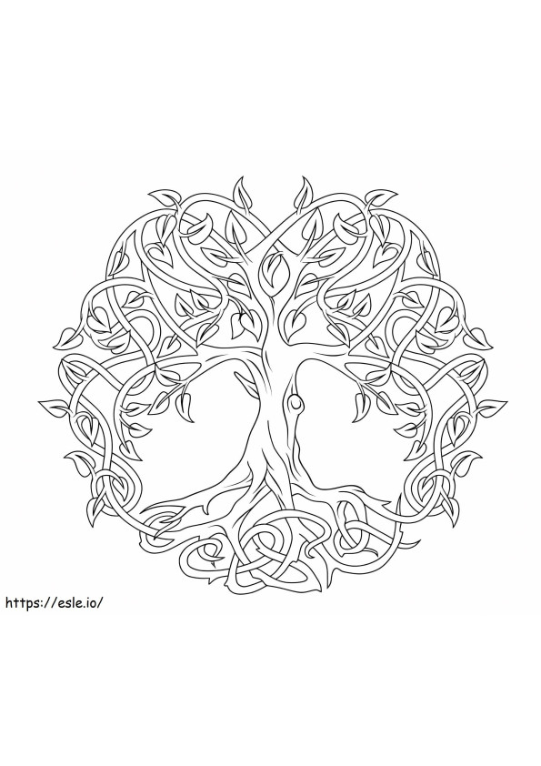 Tattoo-Baum ausmalbilder