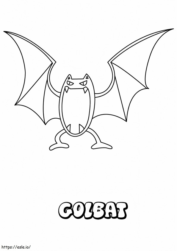 Coloriage Pokémon Golbat Gen 1 à imprimer dessin