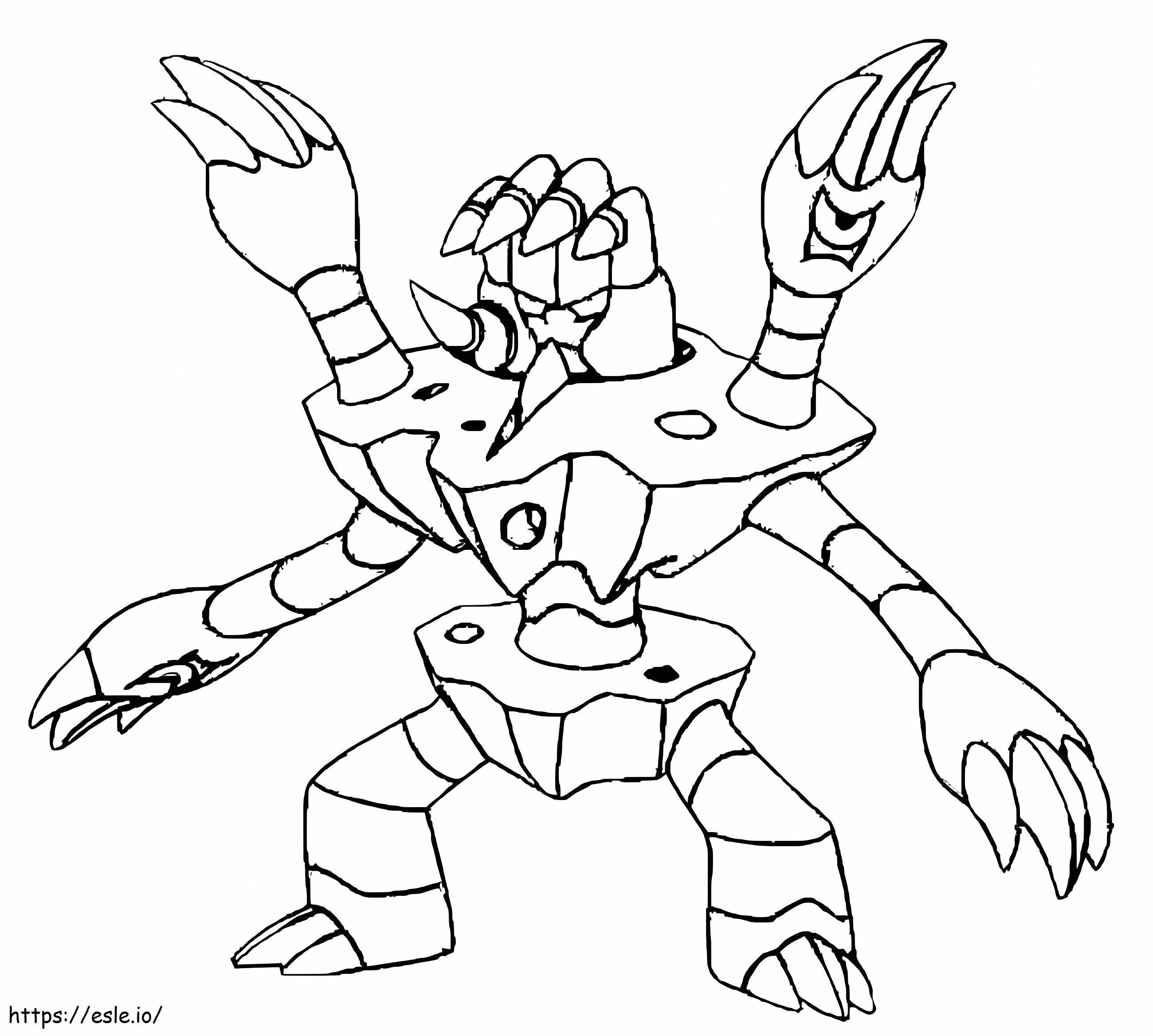 Barbaracle Gen 6 Pokemon coloring page
