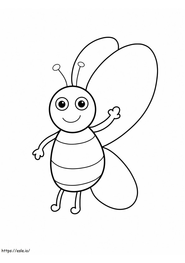 Standing Bee coloring page