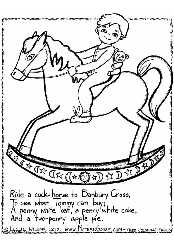 Canciones infantiles para montar a caballo para colorear