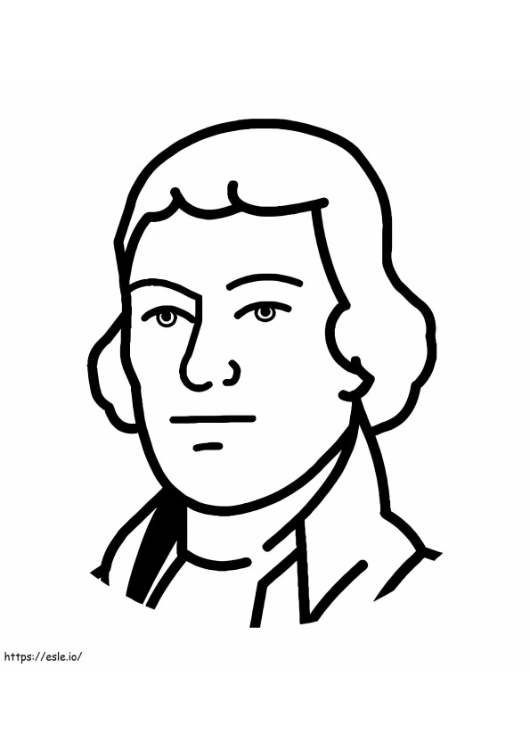 Prezydenta Thomasa Jeffersona kolorowanka
