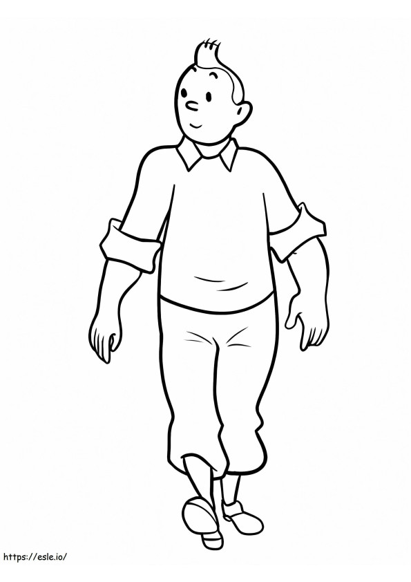 Tintin coloring page
