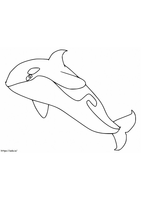 Gratis afdrukbare orka-walvis kleurplaat