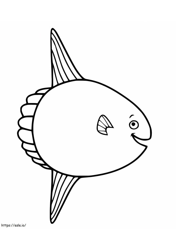 Happy Sunfish coloring page